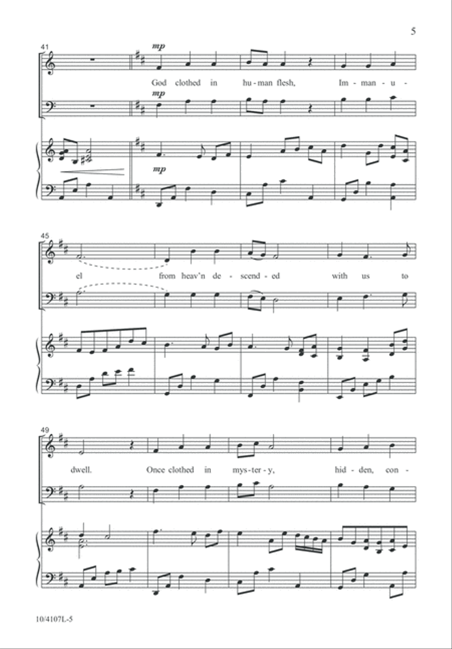 Christmas Communion Song 3-Part scores gallery preview page 5