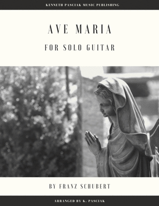 Book cover for Ave Maria (for Solo Guitar) (easy version)