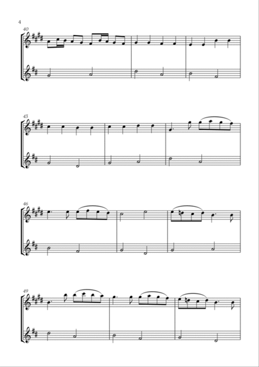 Johann Pachelbel - Canon in D (for Trumpet and Flute) Flute scores gallery preview page 4