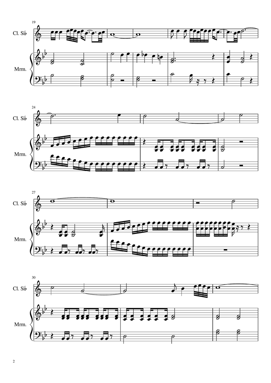 NEL BLU DIPINTO DI BLU (VOLARE) Clarinet scores gallery preview page 2