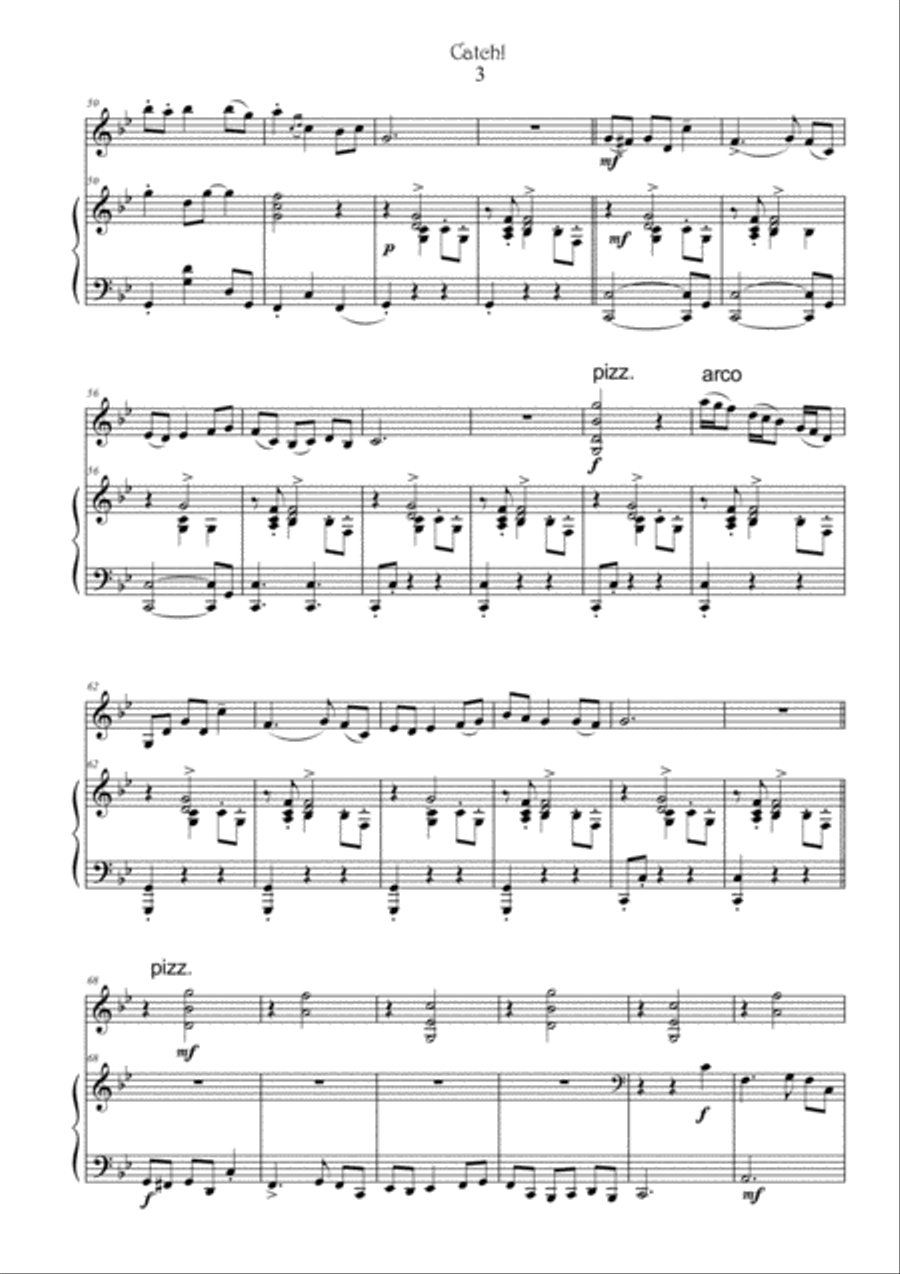 Catch! for violin and piano