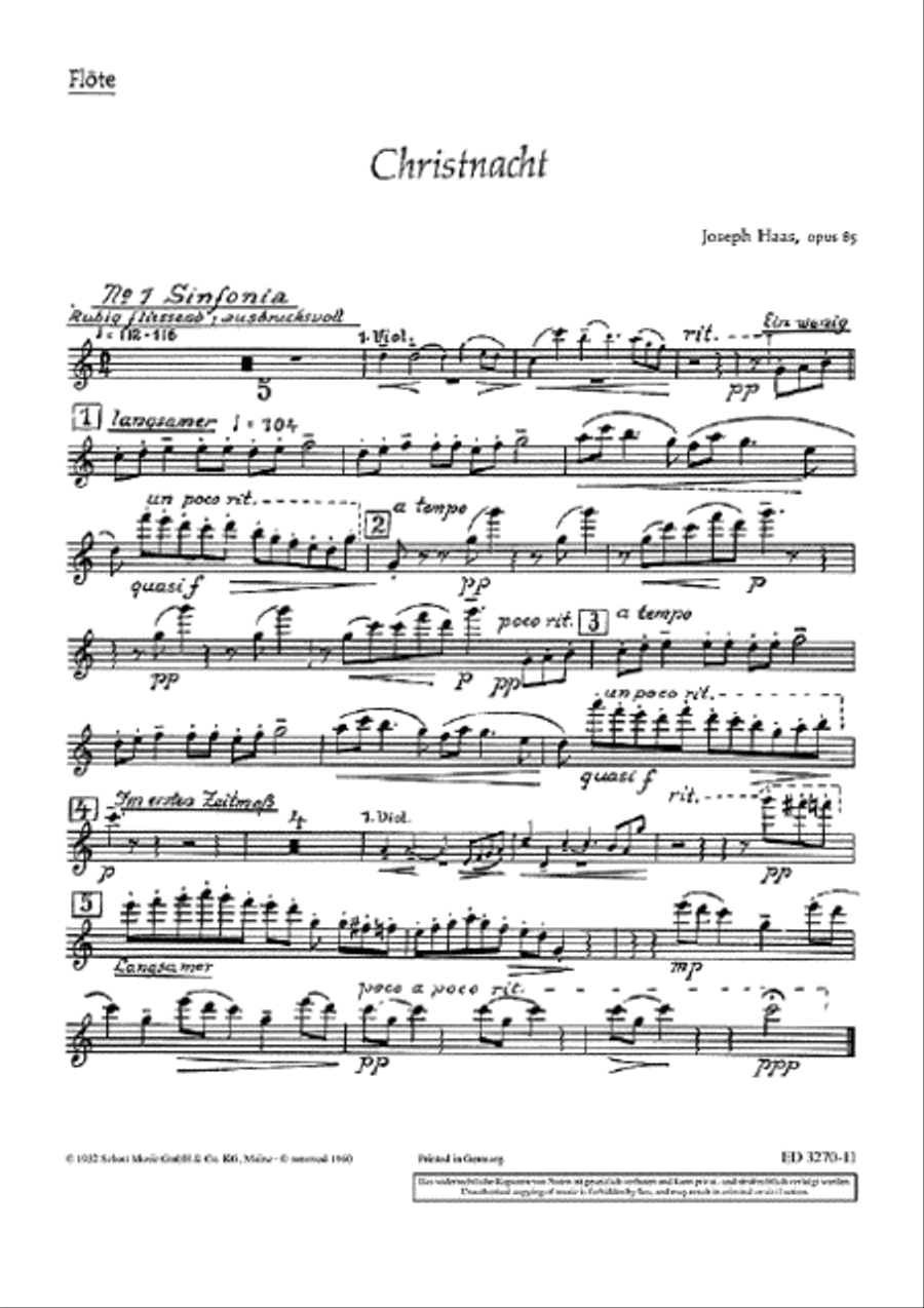 Haas J Christnacht Op85 Haas J Christnacht Op85 4-Part scores gallery preview page 1