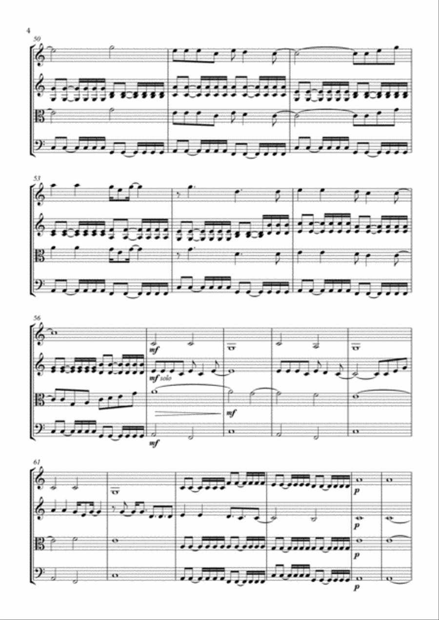 Little Talks String Quartet scores gallery preview page 4
