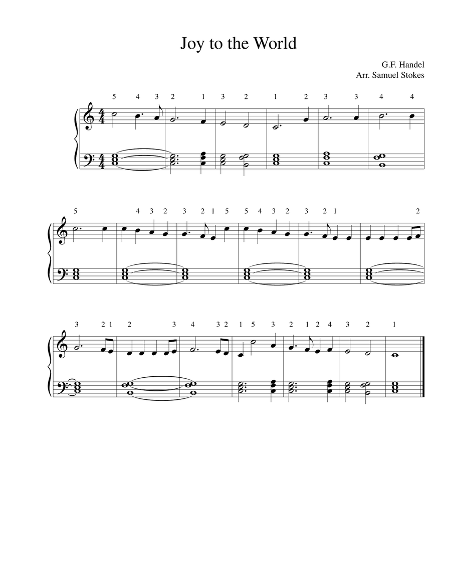 Easy joy to the world piano top