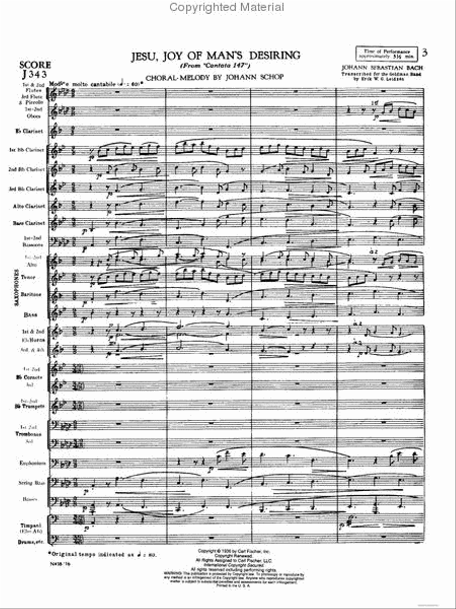 Jesu, Joy of Man's Desiring Concert Band scores gallery preview page 2