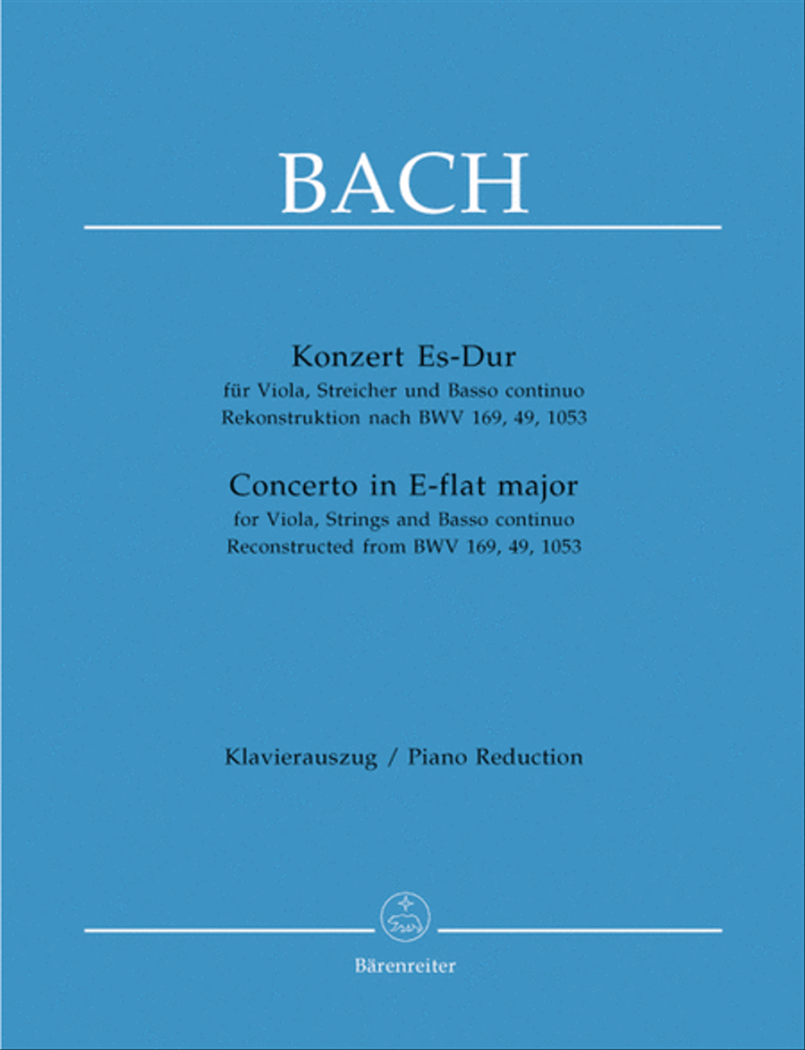 Concerto for Viola, Strings and Basso continuo E flat major Piano scores gallery preview page 1