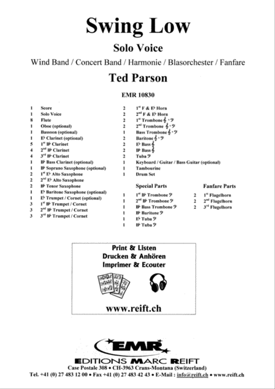 Swing Low Concert Band scores gallery preview page 2