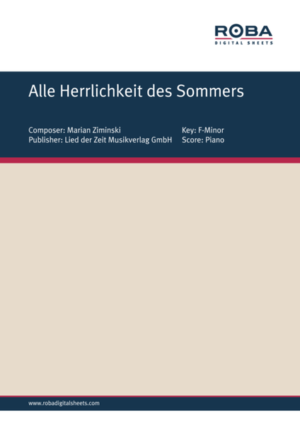 Alle Herrlichkeit des Sommers