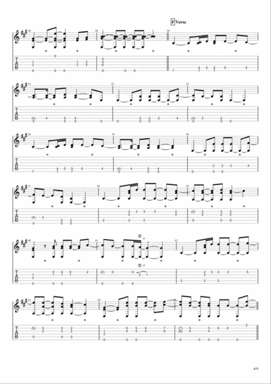 Wicked Game Electric Guitar scores gallery preview page 4