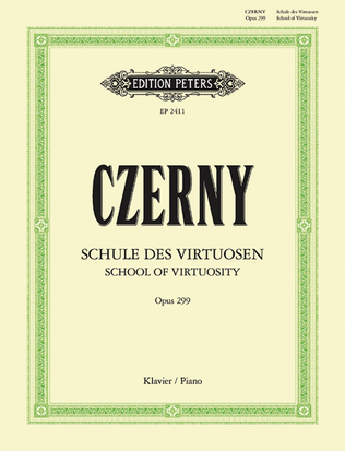 Book cover for School of Velocity Op. 299 for Piano