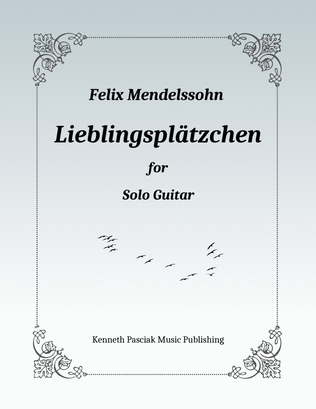 Lieblingsplätzchen (for Solo Guitar)