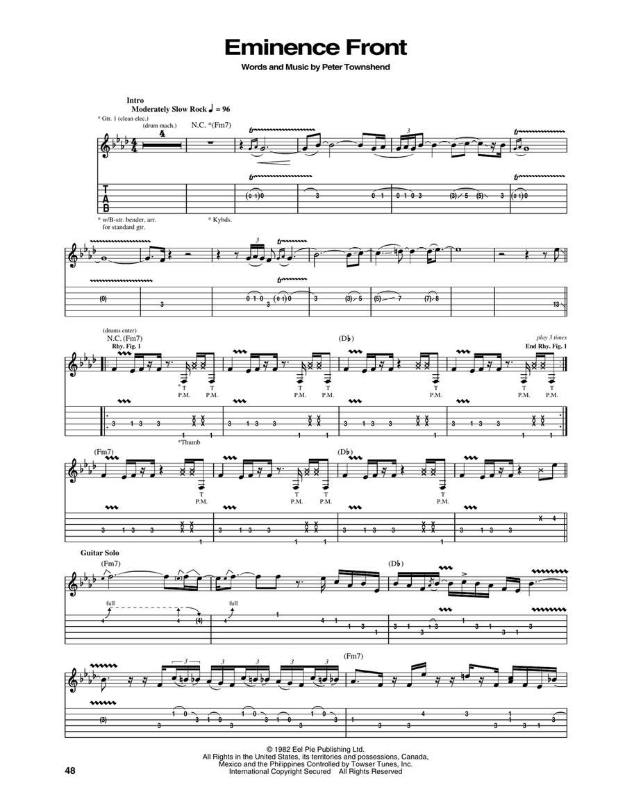 Eminence Front Acoustic Guitar scores gallery preview page 1