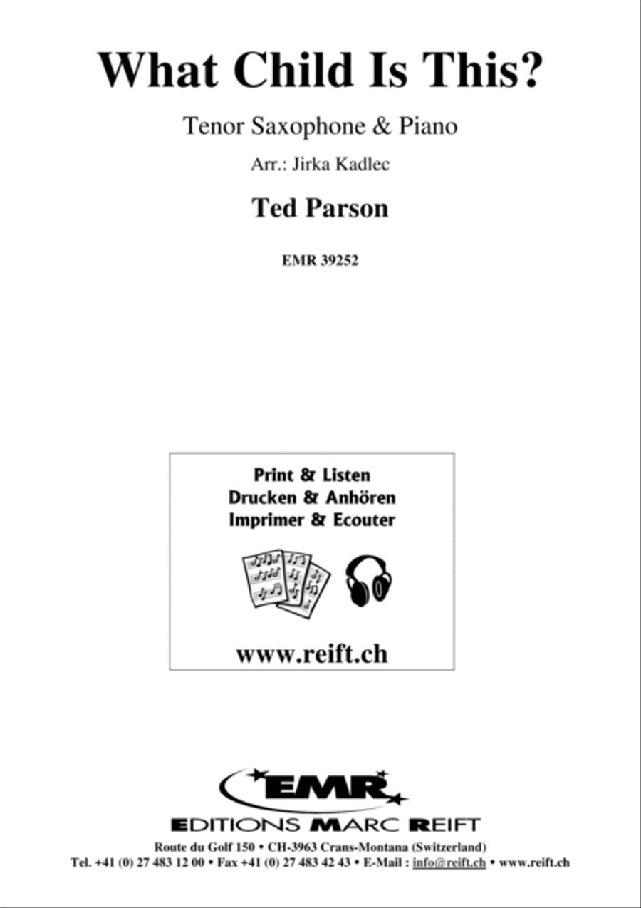 What Child Is This? What Child Is This? Tenor Saxophone scores gallery preview page 1