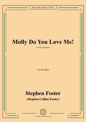 Book cover for S. Foster-Molly Do You Love Me!,in E flat Major
