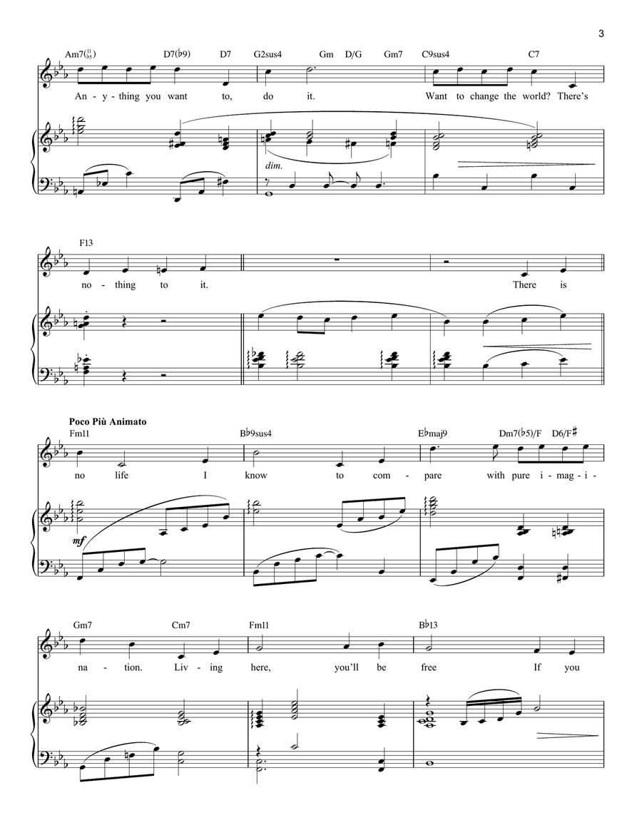 Pure Imagination (from Charlie and the Chocolate Factory) Baritone Horn TC scores gallery preview page 3