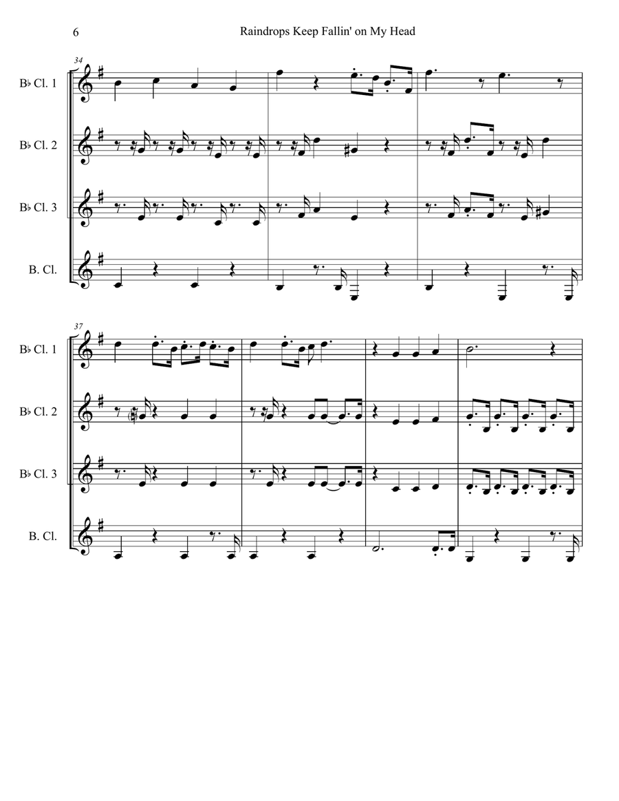 Butch Cassidy And The Sundance Kid (entire Score) Woodwind Quartet scores gallery preview page 6
