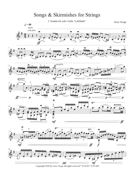 Sonata for solo violin image number null