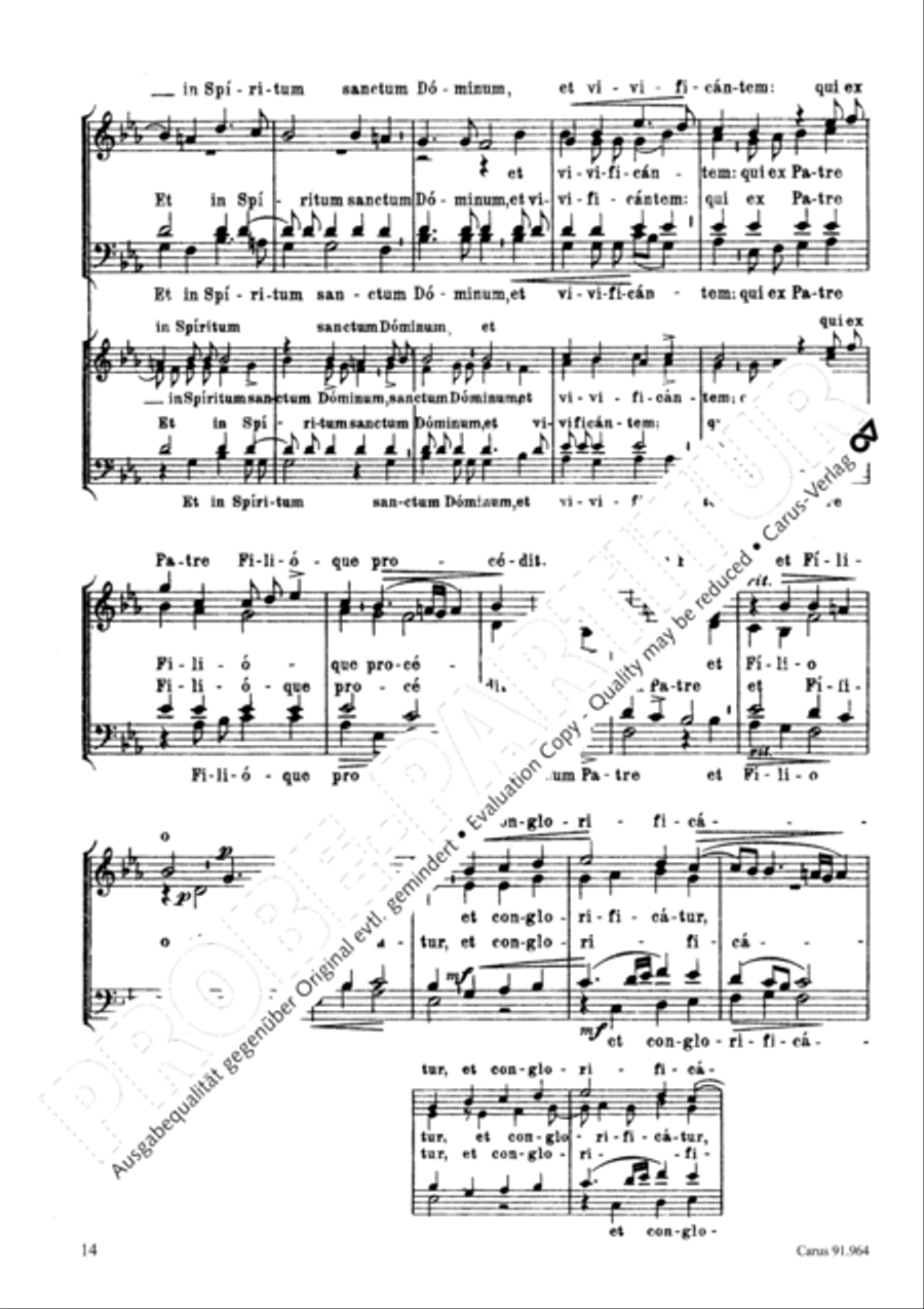 Missa Laudate Dominum de coelis 4-Part scores gallery preview page 15