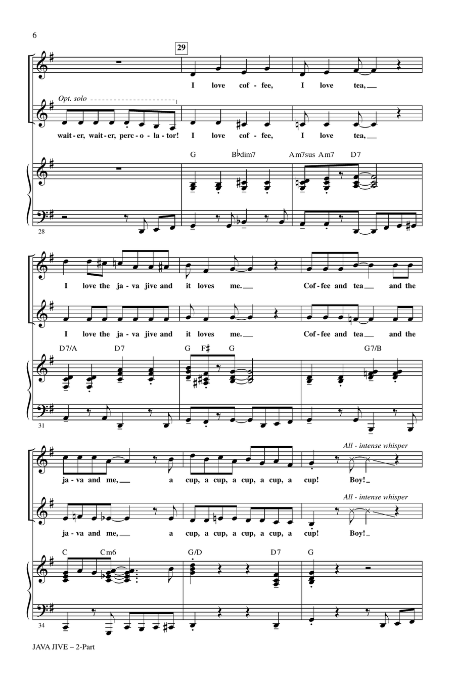 Java Jive (arr. Kirby Shaw) 2-Part scores gallery preview page 4
