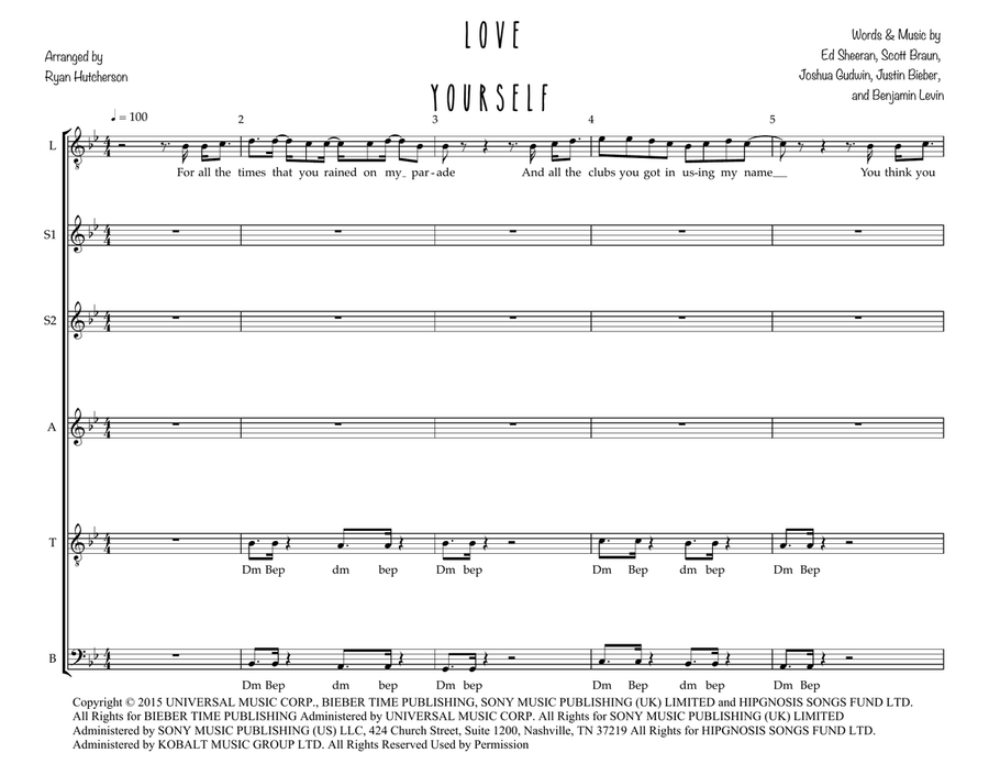 Love Yourself Divisi scores gallery preview page 1