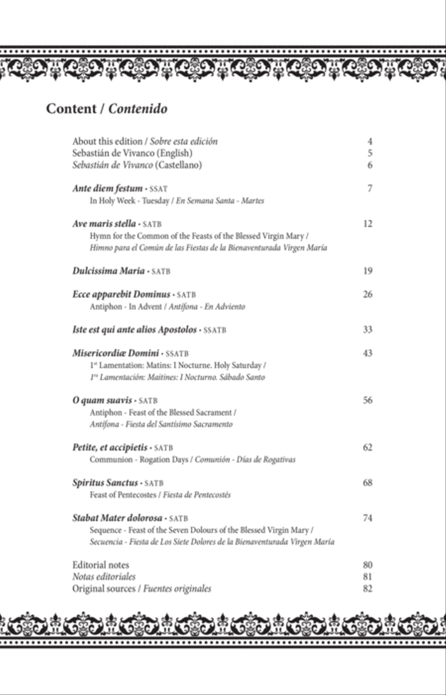 VIVANCO 400th - Ten Motets 4-Part scores gallery preview page 3