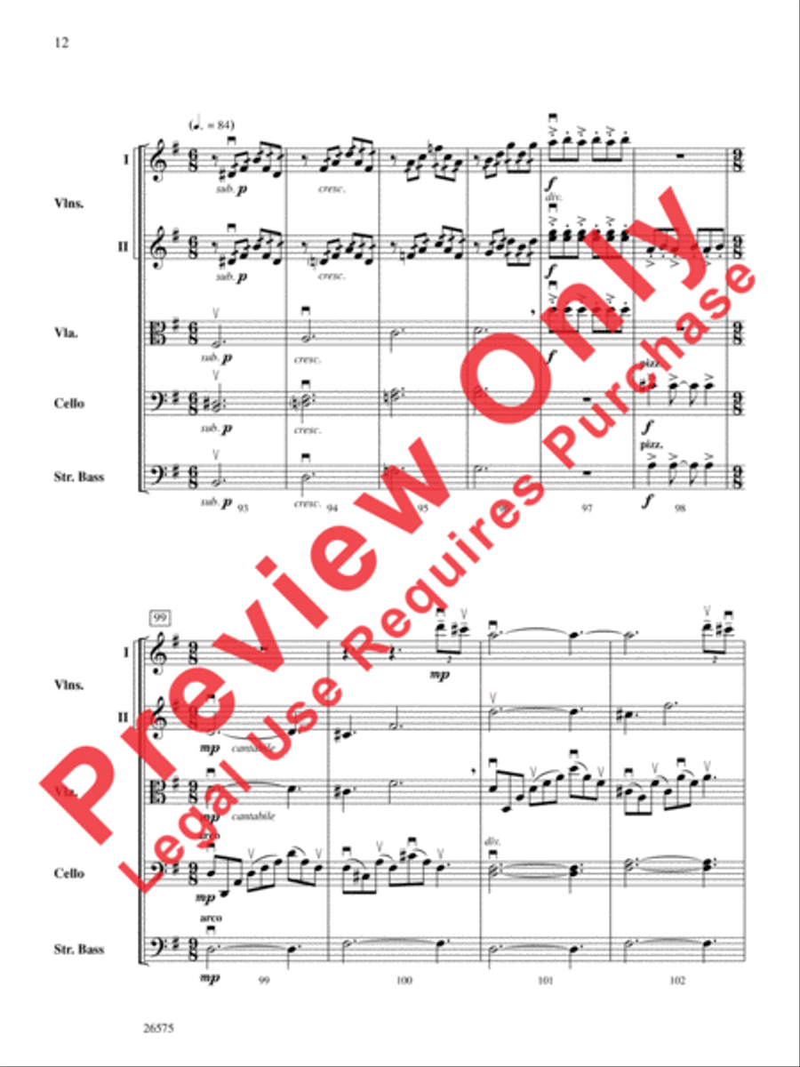 Of Glorious Plumage String Orchestra scores gallery preview page 13