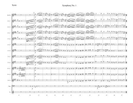 Symphony No. 1, Finale Saxophone - Sheet Music