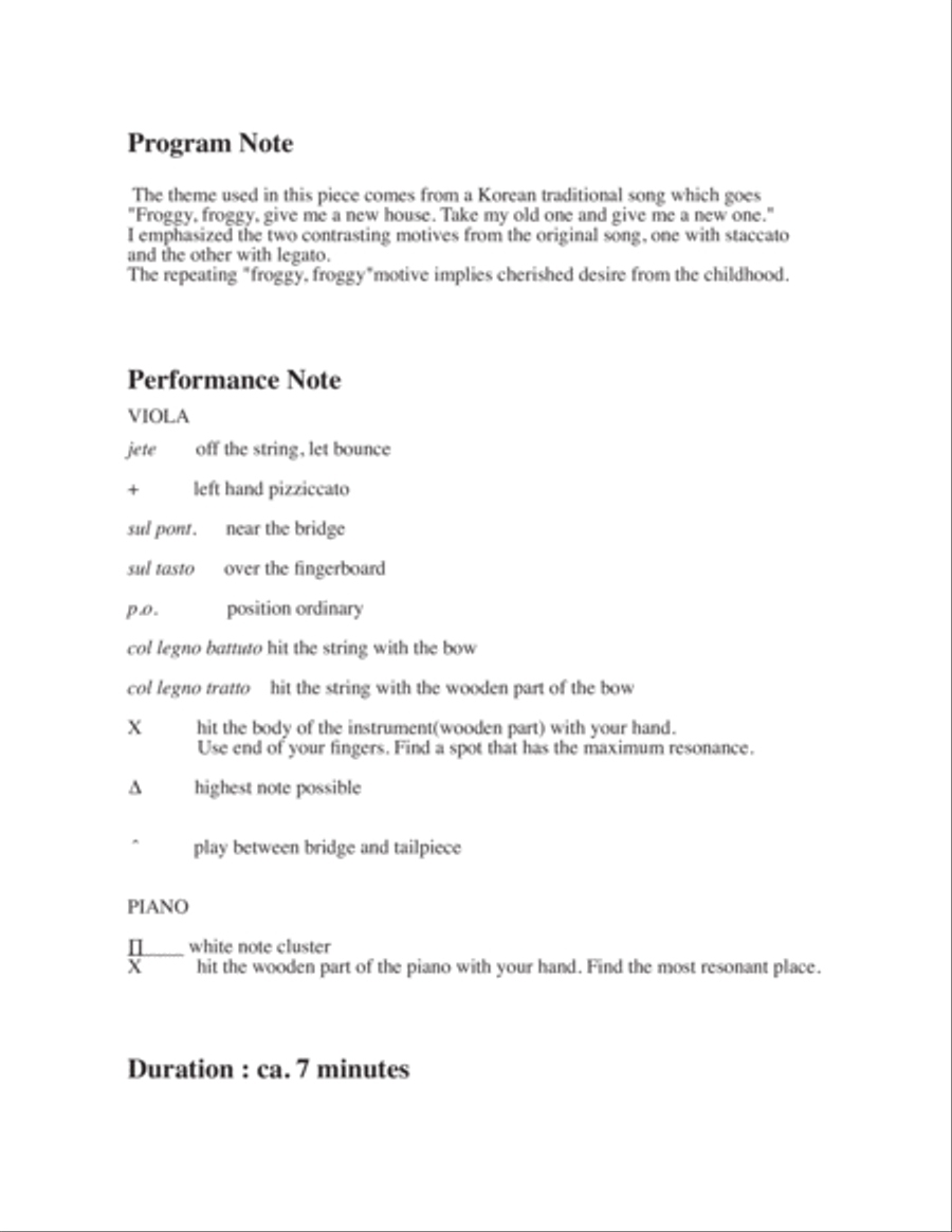 Froggy, Froggy for viola and piano Piano scores gallery preview page 2