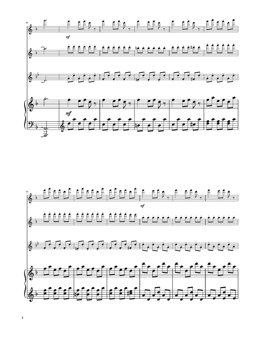 Carol of The Bells - Flute Trio Flute Trio scores gallery preview page 4