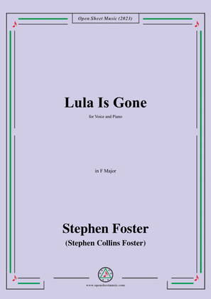 Book cover for S. Foster-Lula Is Gone,in F Major