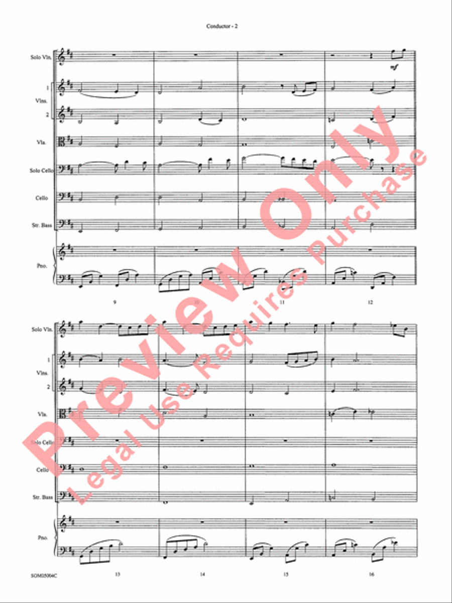 Love Affair, Theme from String Orchestra scores gallery preview page 4