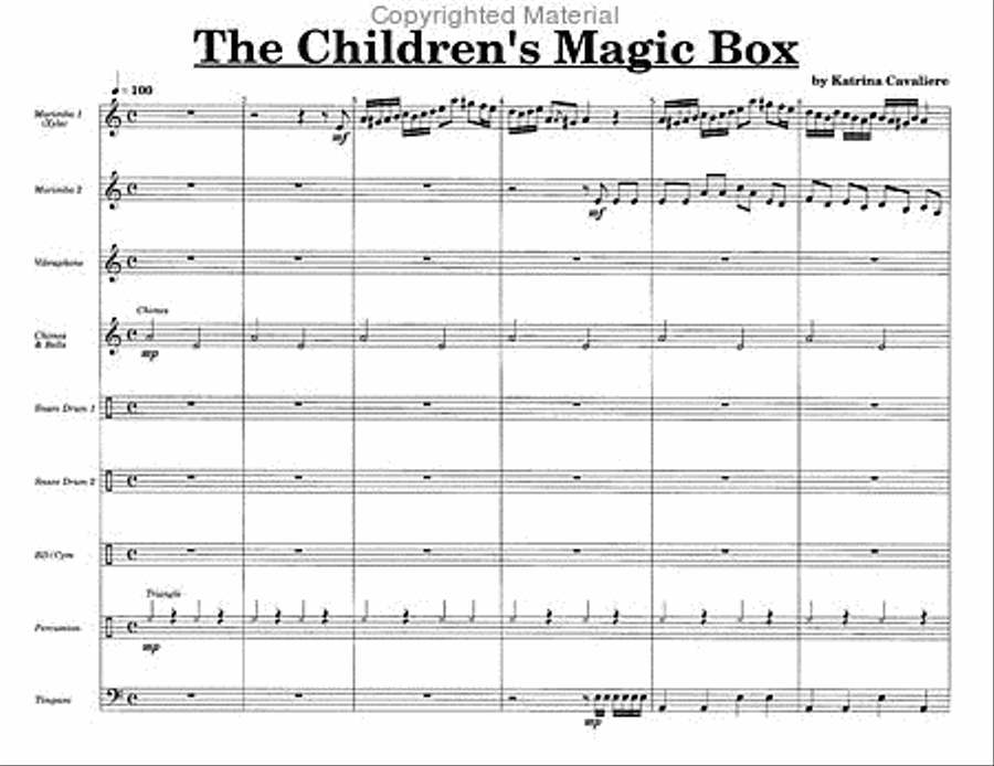 Children's Magic Box, The Percussion Ensemble scores gallery preview page 2