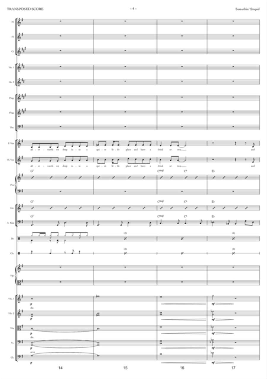 Somethin' Stupid Full Orchestra scores gallery preview page 4