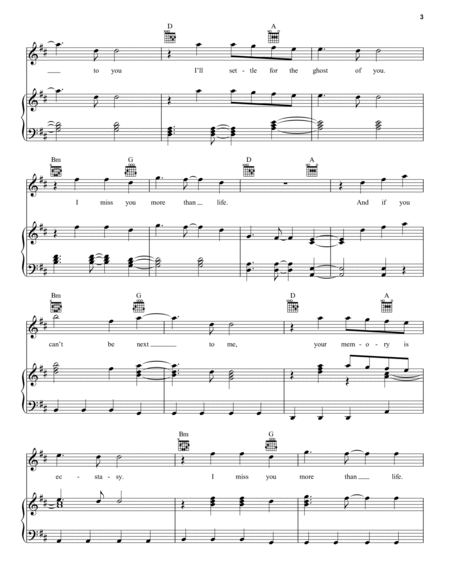 Justin Bieber: Ghost sheet music for voice, piano or guitar (PDF)