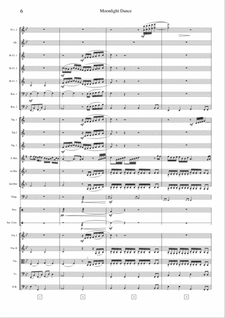 Moonlight Dance - Symphonic Version (Full Score + Parts) Full Orchestra scores gallery preview page 6