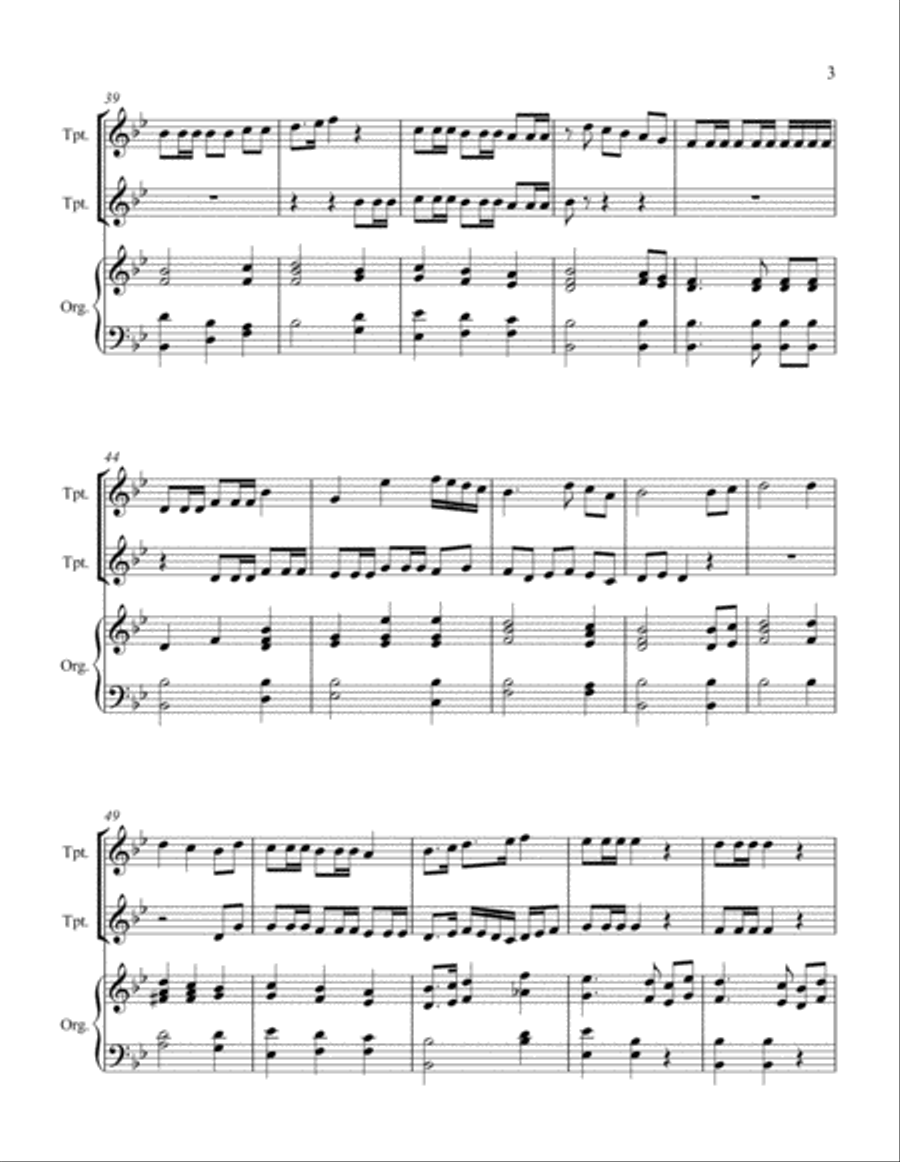 All Hail the Power - Two Trumpets and Organ Trumpet Duet scores gallery preview page 4