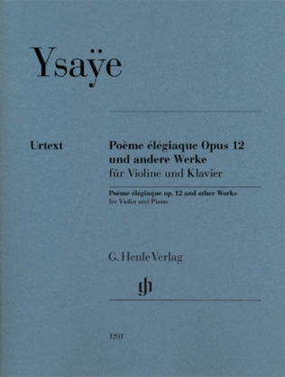 Book cover for Poème Élégiaque Op. 12 and Other Works