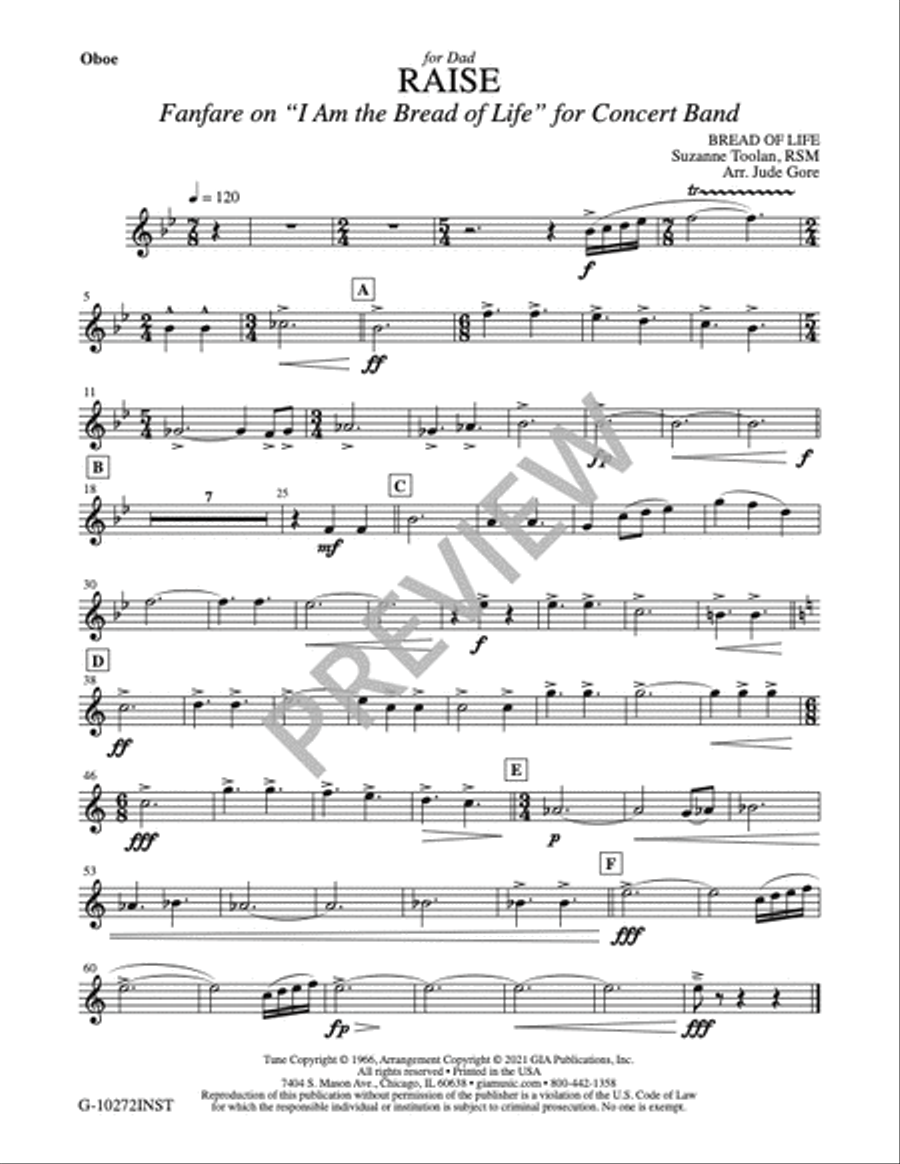 Raise - Full Score and Parts Set of Parts scores gallery preview page 18