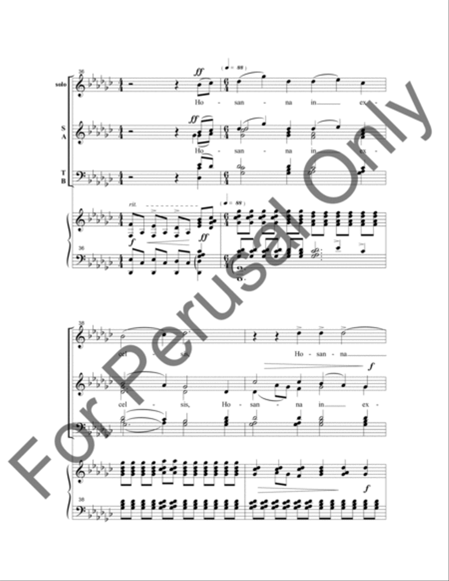 Benedictus, Hosanna 4-Part scores gallery preview page 7