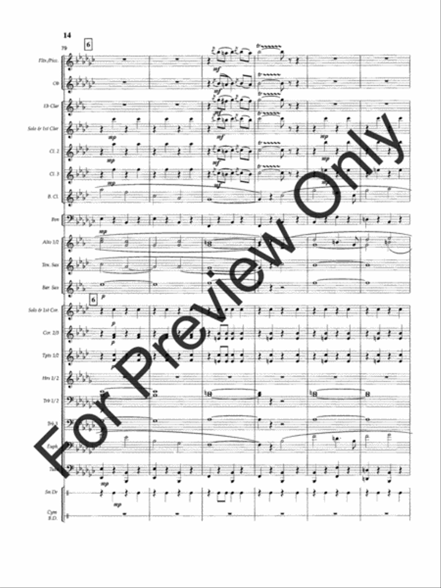 Slavic Farewell Concert Band scores gallery preview page 17