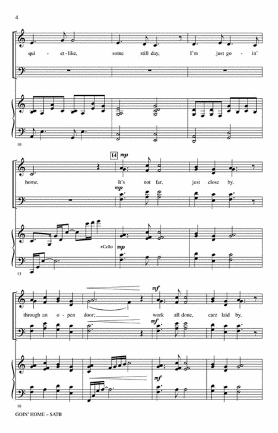 Goin' Home 4-Part scores gallery preview page 3