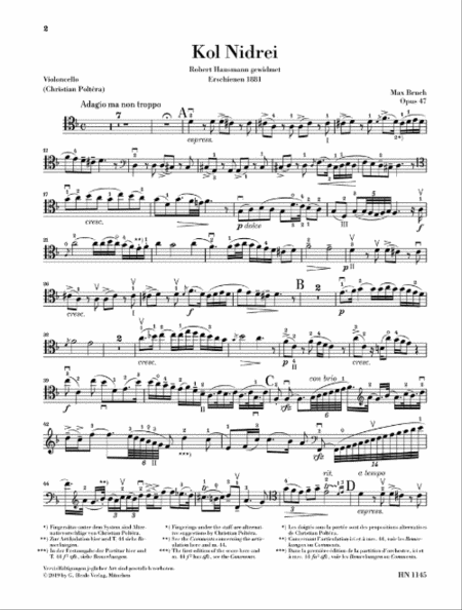 Kol Nidrei, Op. 47 Kol Nidrei, Op. 47 Piano Accompaniment scores gallery preview page 4