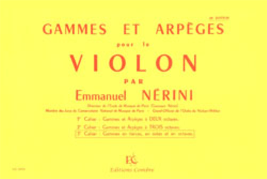 Gammes et arpeges - Volume 3 (tierces, sixtes, en octaves) Violin Solo scores gallery preview page 1