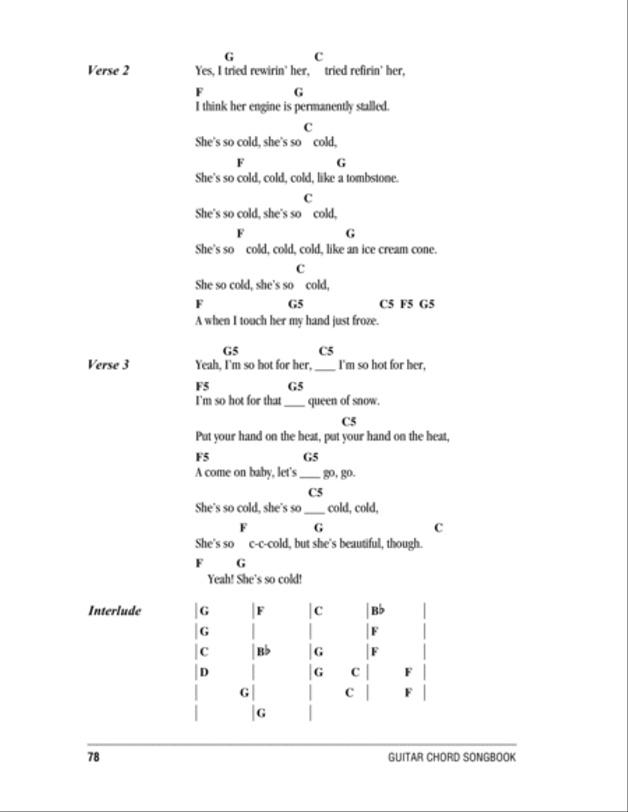She's So Cold She's So Cold Acoustic Guitar scores gallery preview page 2