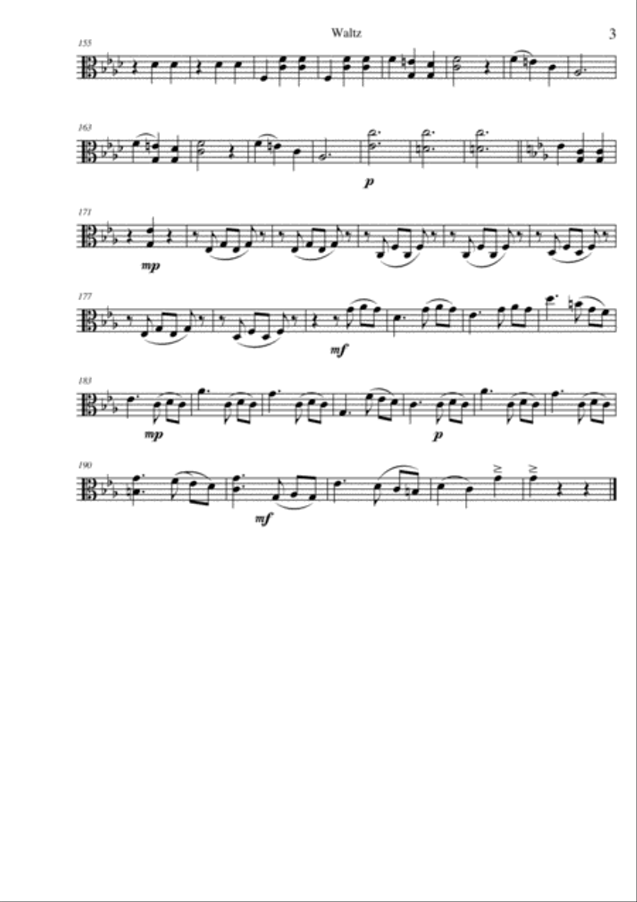Waltzes for String Trio