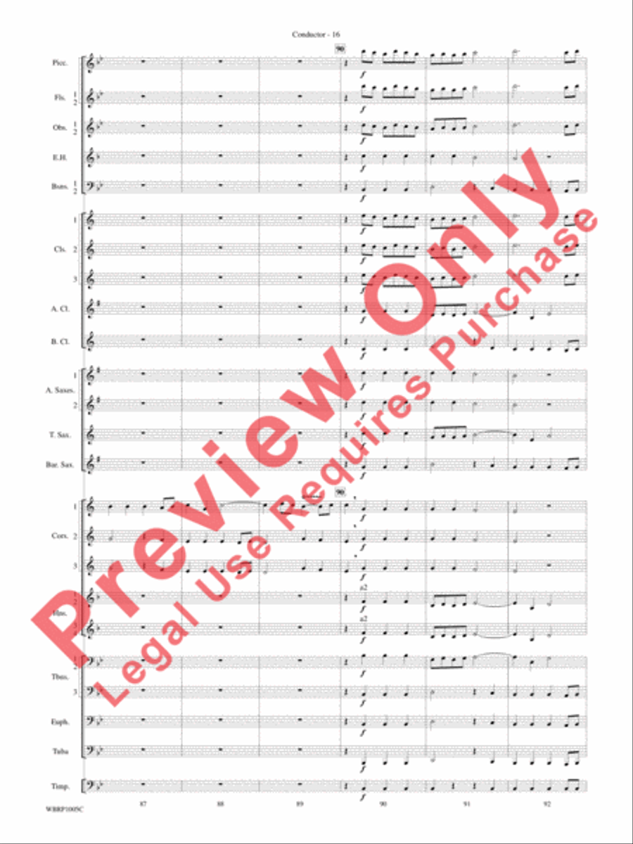 Prelude and Fugue in B-flat Major Concert Band scores gallery preview page 18