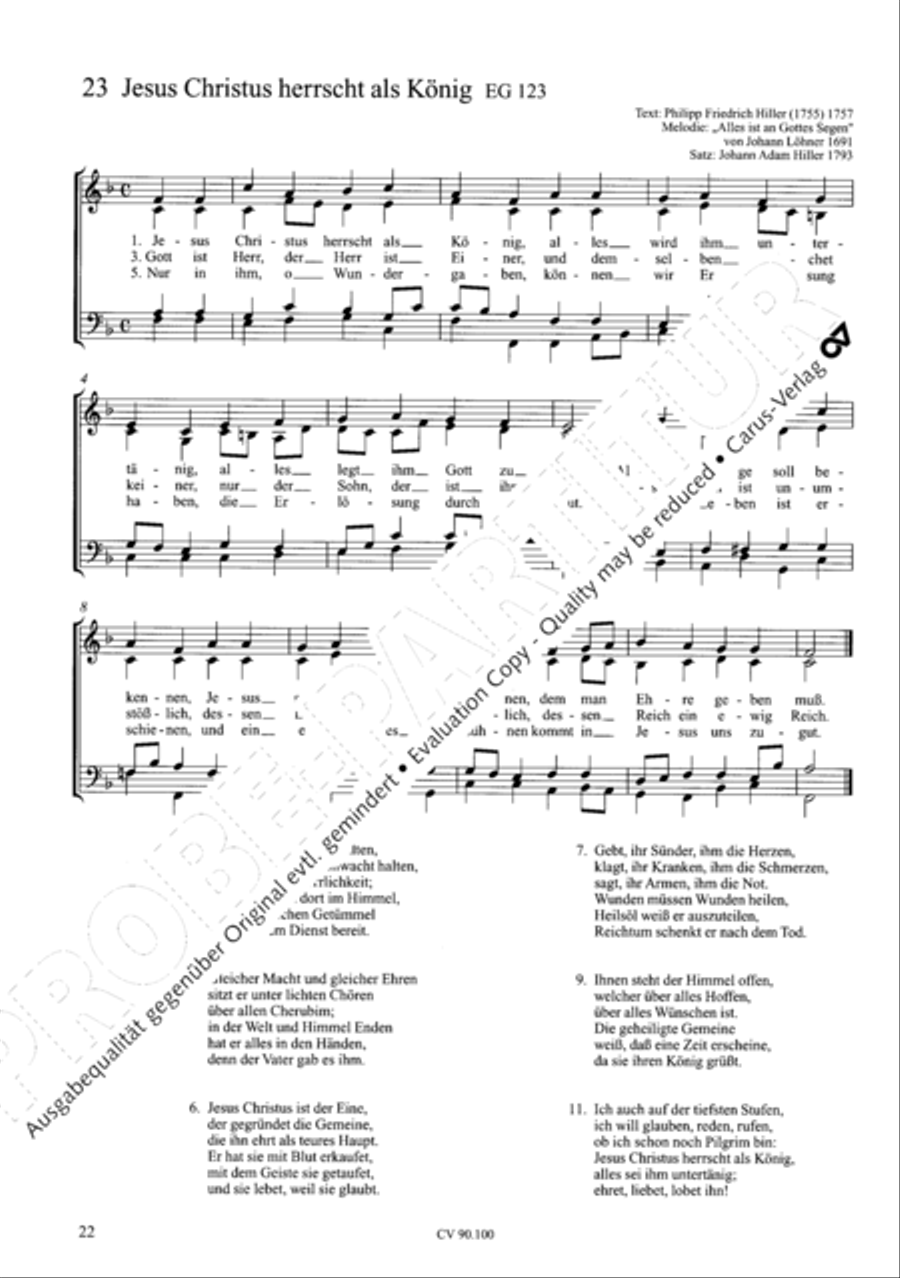 Chorsatze zum Evangelischen Gesangbuch Choir scores gallery preview page 27