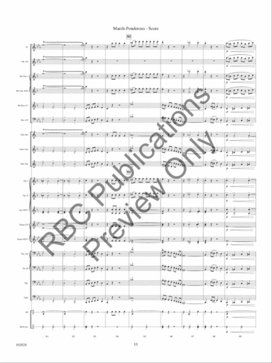 March - Ponderoso March - Ponderoso Concert Band scores gallery preview page 13