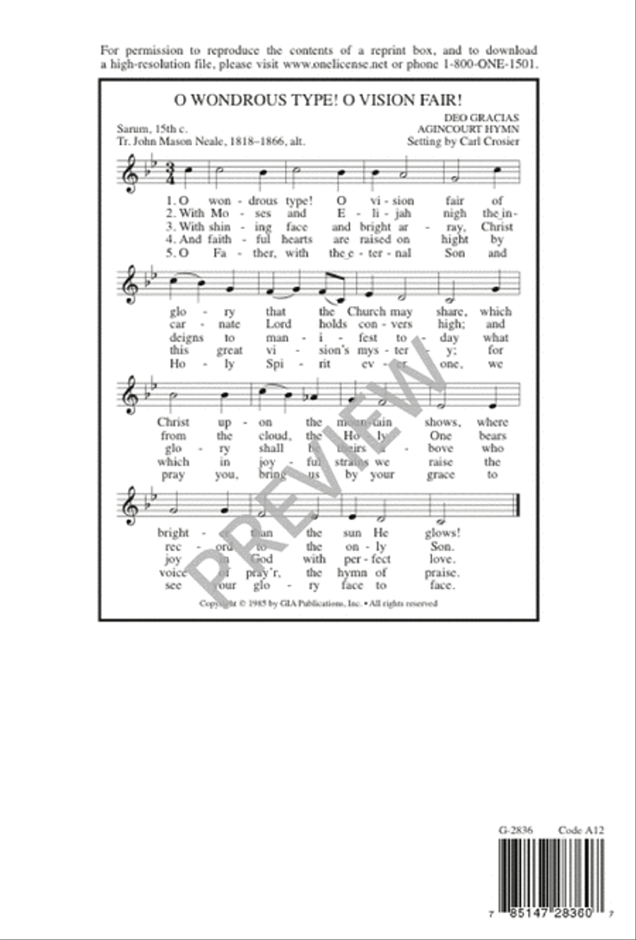 O Wondrous Type! O Vision Fair! 4-Part scores gallery preview page 13