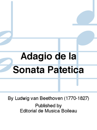 Book cover for Adagio de la Sonata Patetica